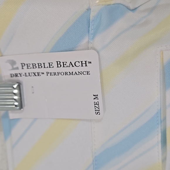 *NWT* PEBBLE BEACH Pale Turquoise/Yellow/White Stripes Skort w/Pockets, size M - Picture 4 of 7